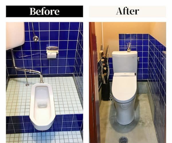 和式→洋式🚽／年齢を重ねても使用しやすいトイレ