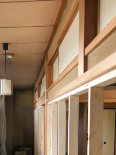 和室から洋室へ｜欄間を残し障子部分を壁にリフォーム