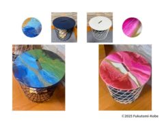 市販の蓋付きバスケットをレジンでリメイクした一点もの作品